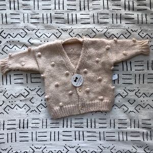 NWT v cute very lightly pink woolen cardigan